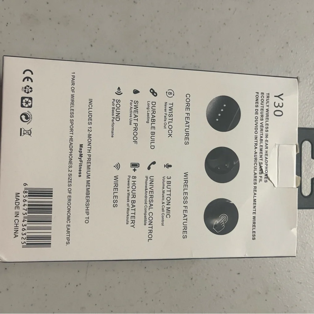 Y30 Wireless Earbuds - Black
